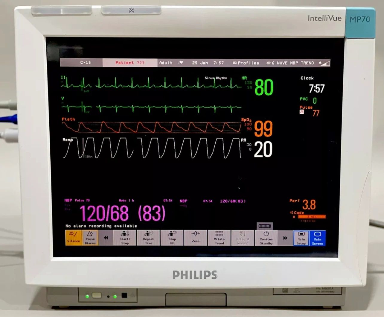 Philips IntelliVue MP70 Patient Monitor With M3001A Module - Image 2