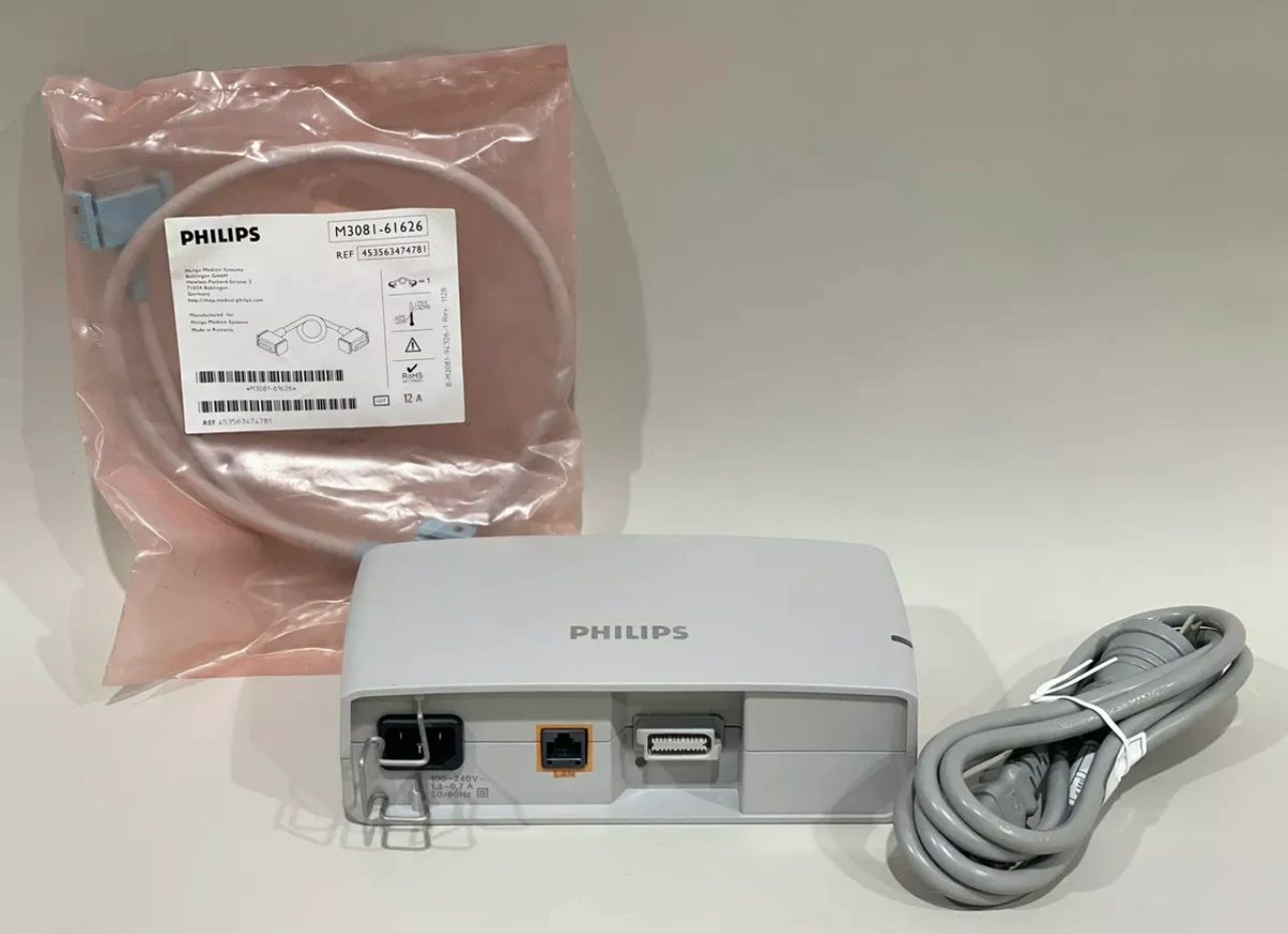 PHILIPS INTELLIVUE X2 M3002A PORTABLE MONITOR WITH NEW BATTERY AND ACCESSORIES - Image 5