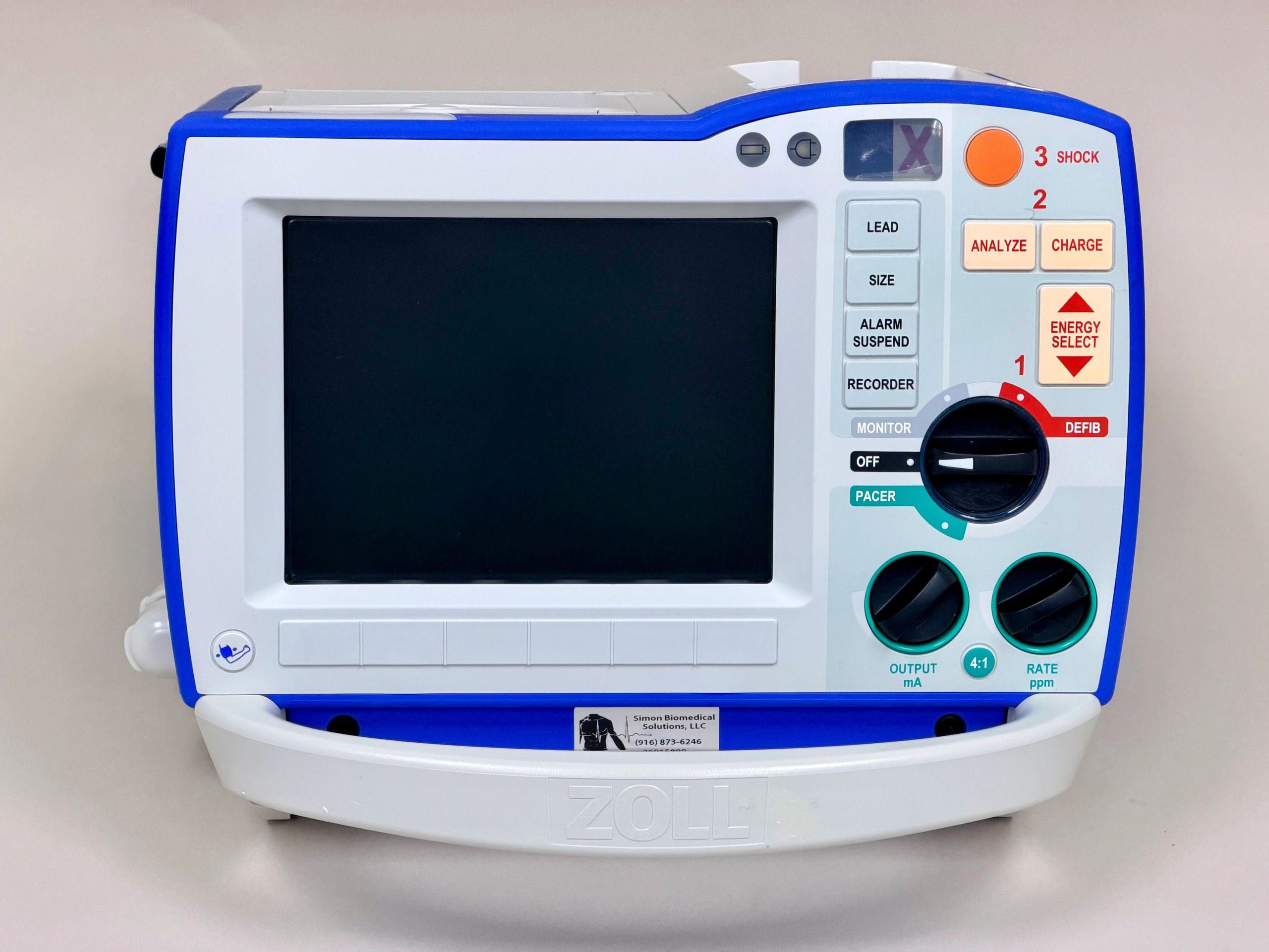 Zoll R Series ALS Monitor With ECG, Masimo SPO2, CO2, NIBP, MFC, Pacing, Printer, Paddles, And Battery - Image 3