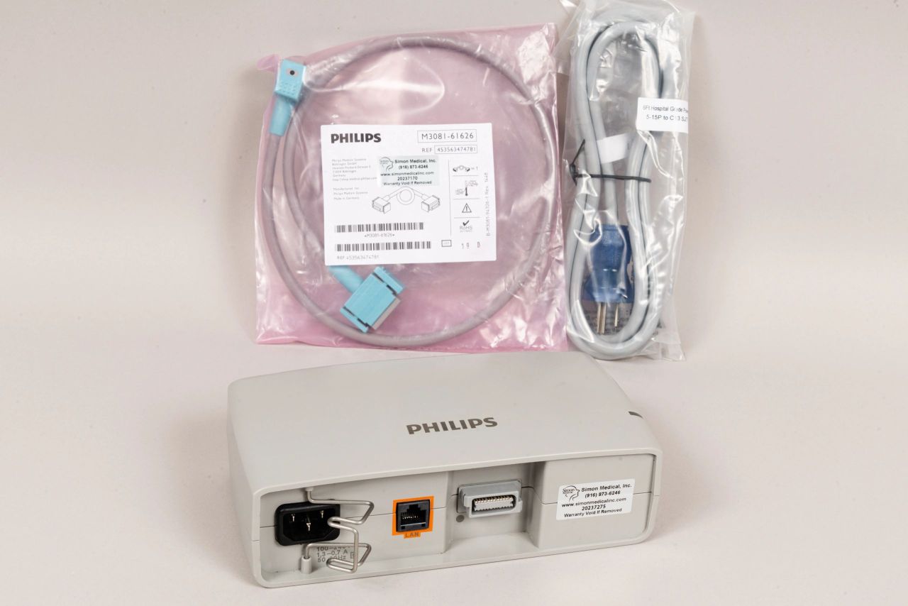 Philips IntelliVue M8023A X2 X3 MX100 & MP2 Patient Monitor Charger - 865122 - With M3081-61626 Interface Cable