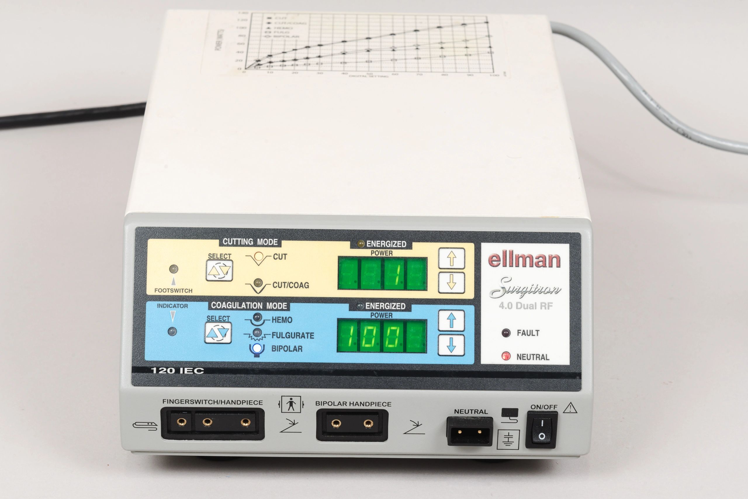 Ellman Surgitron 4.0 Dual RF 120 IEC P/N 2480234 with Pedal - Image 2