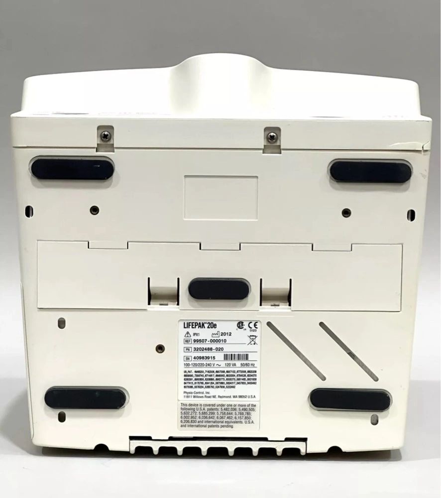 Physio-Control LIFEPAK 20e Defibrillator Monitor Complete With Hard Paddles, Battery, SPO2 Cable, ECG Cable, AED Mode, Pacing, Printer, & Power Cord - Image 6