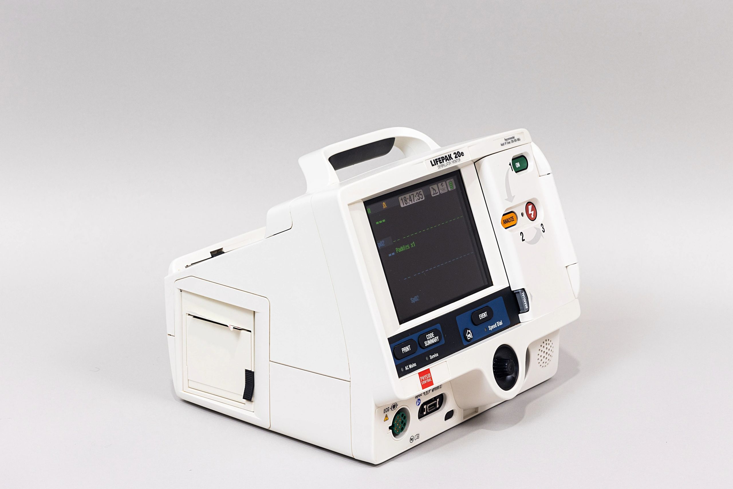 Physio-Control LIFEPAK 20e Defibrillator Monitor With SPO2, ECG, AED Mode, Pacing, & Printer - Image 3
