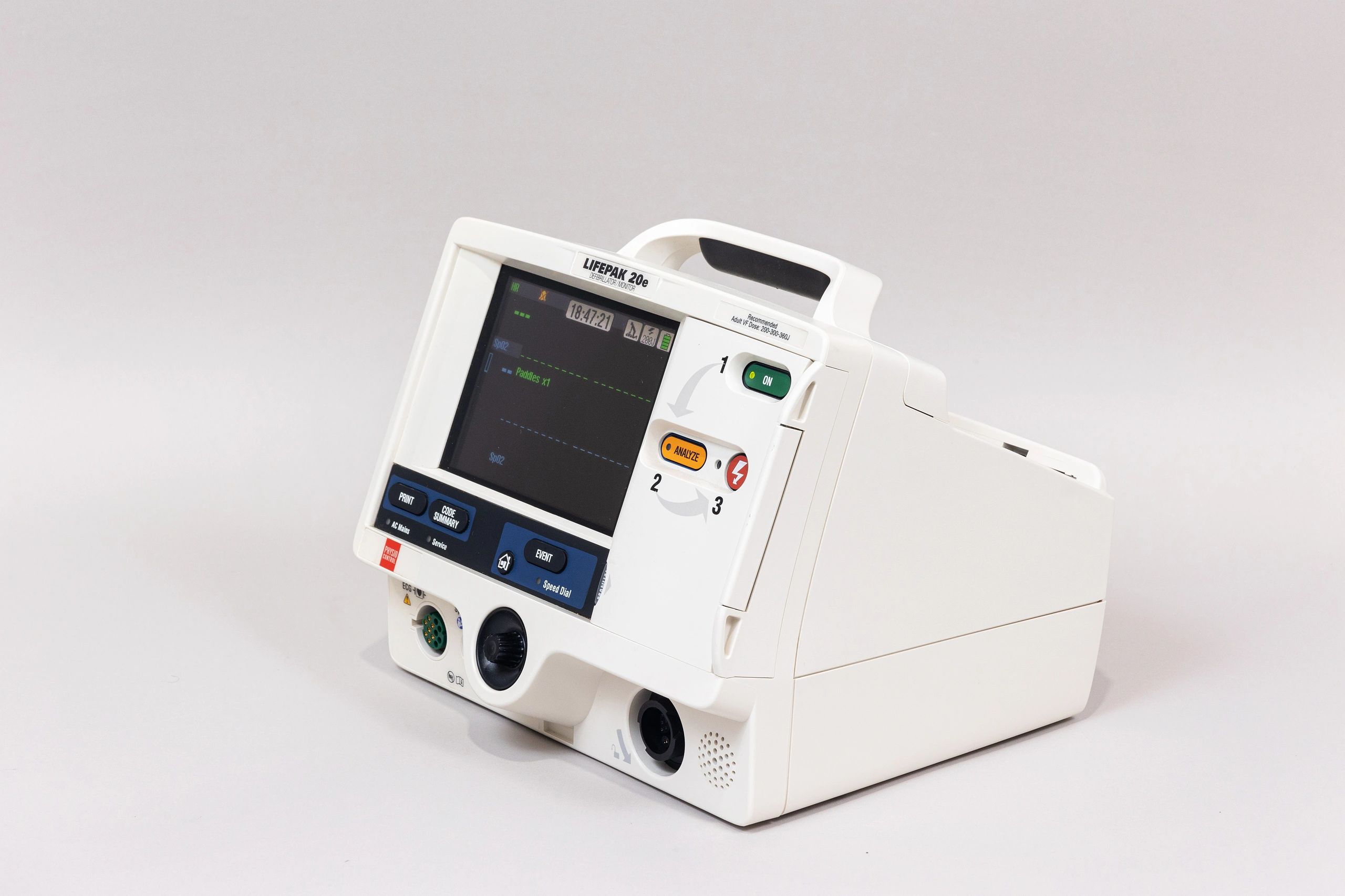 Physio-Control LIFEPAK 20e Defibrillator Monitor With SPO2, ECG, AED Mode, Pacing, & Printer - Image 4