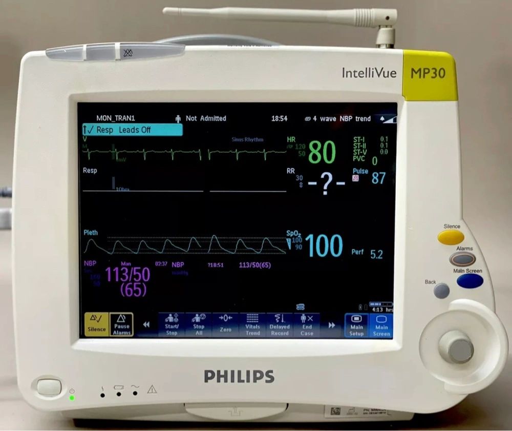 PHILIPS INTELLIVUE MP30 CO2 PATIENT MONITOR WITH M3001A AND M3015A MODULE - Image 2