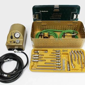 COMPLETE Medtronic Midas Rex Legend Pneumatic V03 Drill Set with 18 Attachments