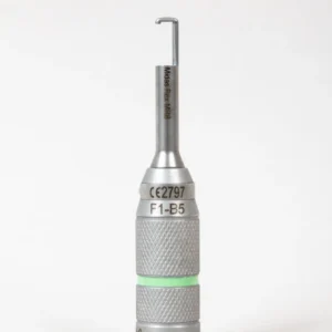 Medtronic MR8-AF01 F1 1.5 mm footed craniotomy attachment for the MR8 surgical drill system used in cranial and neurosurgical procedures.