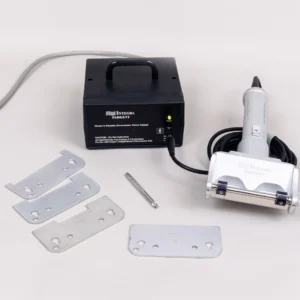 Integra Padgett Slimline Dermatome Model S with handpiece, power supply, width clips, guard plate, screwdriver, and power cord for split-thickness skin graft harvesting.