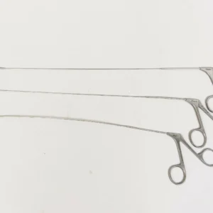 Stryker 7 Fr semi-rigid endoscopic instrument set including grasper 502-770-100, punch 502-770-200, and scissors 502-770-300 for minimally invasive procedures.