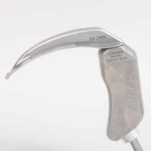 Karl Storz C-MAC 8404AXC MAC #3 HD video laryngoscope with Macintosh Size 3 blade and integrated C-MAC handle for airway visualization.
