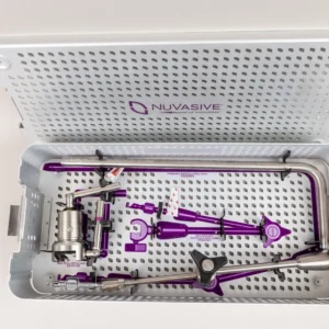 NuVasive MAXCESS-C articulating arm 7992520 with bed rail clamp 3240122 for secure mounting and positioning of compatible cervical retractor systems.
