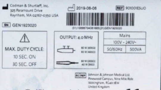 Integra Codman 901001ESUO Electrosurgical Generator - Image 4