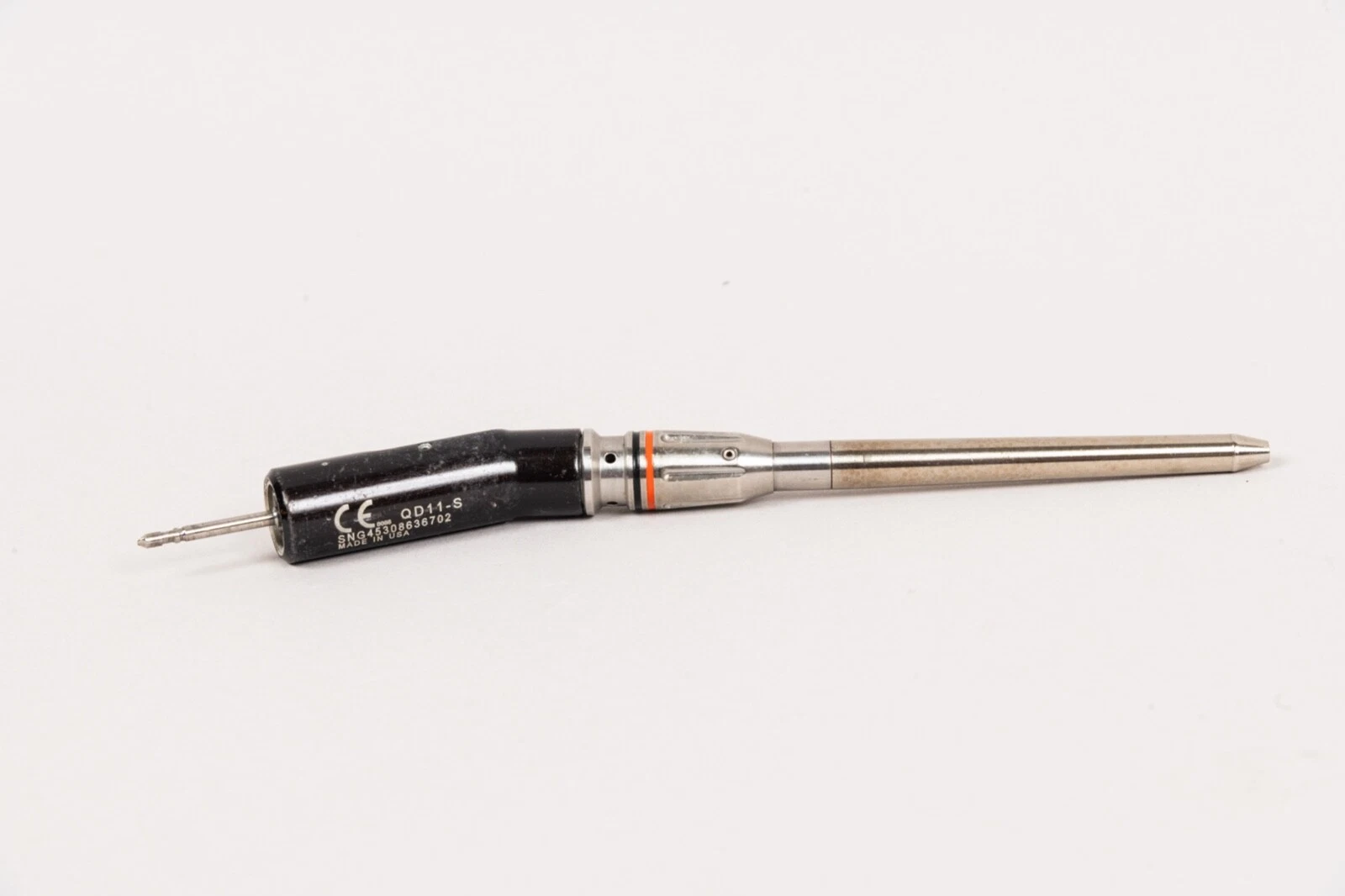 Anspach 10.5 cm Angle Attachment QD11-S powered surgical drill attachment for compatible Anspach surgical power systems.
