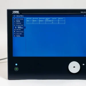 Karl Storz TELE PACK+ TP101 portable endoscopic imaging system showing system information with only 3 power cycles and 51 minutes of total operating time.